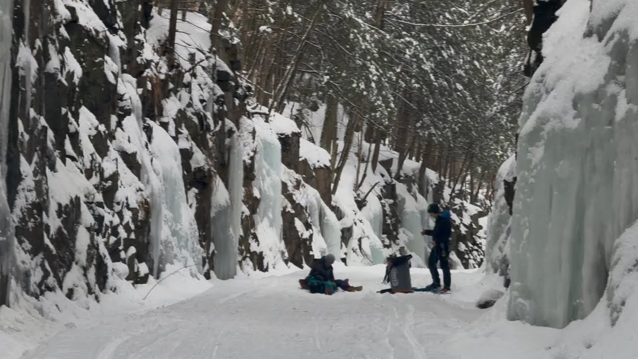 an ice climb and ski tour day trip from boston - feb 2026
