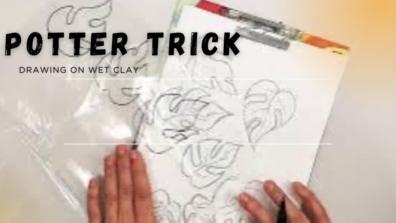 This Plastic Sheet Trick is the Best Way to Draw on Wet Clay