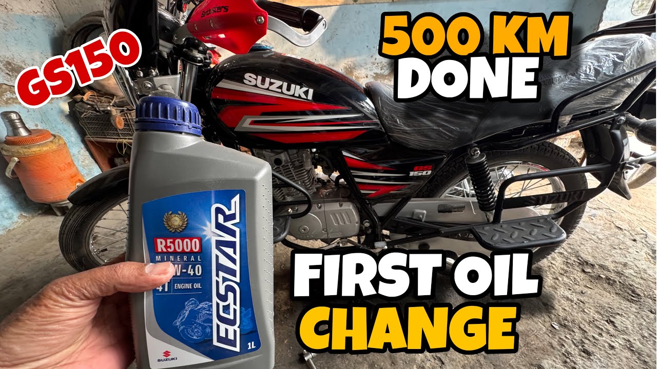 Suzuki GS150 First Engine Oil Changed | 500 KM Complete Experience