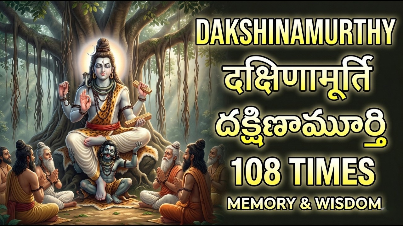 జ్ఞానాన్ని పెంచే శక్తివంతమైన మంత్రం | 108 Times Dakshinamurthy Mantra: Boost Brain Power & Focus 🧠