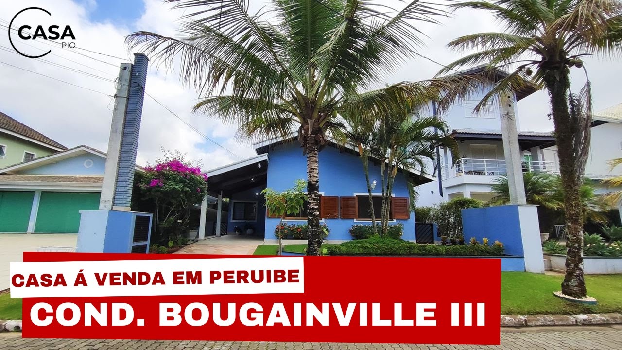 Casa á venda em Condomínio fechado em Peruibe- Bougainville III