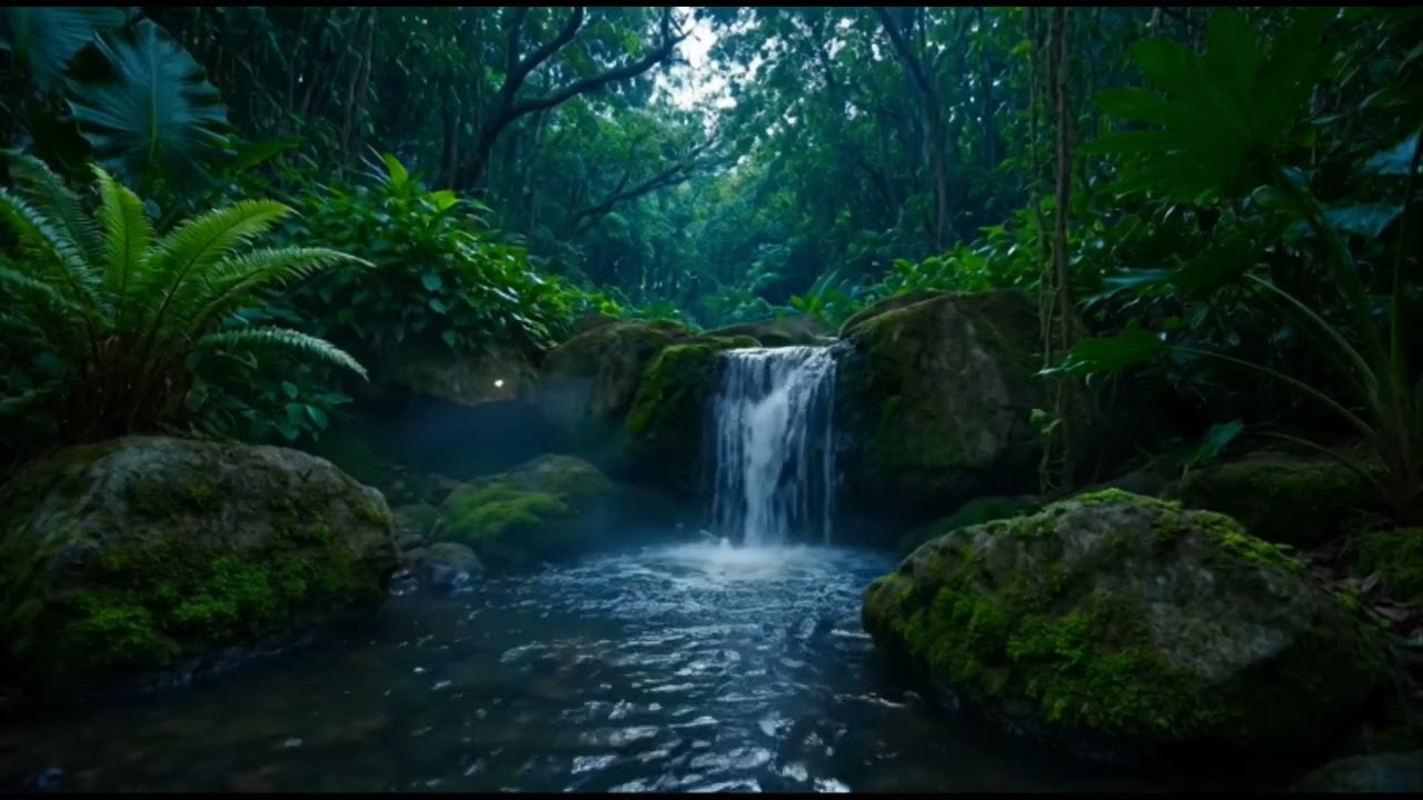 Hidden Jungle Waterfall River