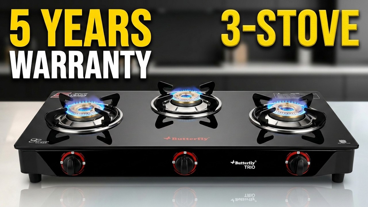 Butterfly Trio 3 Burner Gas Stove Unboxing 🔥 with Toughened & Spill proof Glass - 5 Years Warranty 🔥