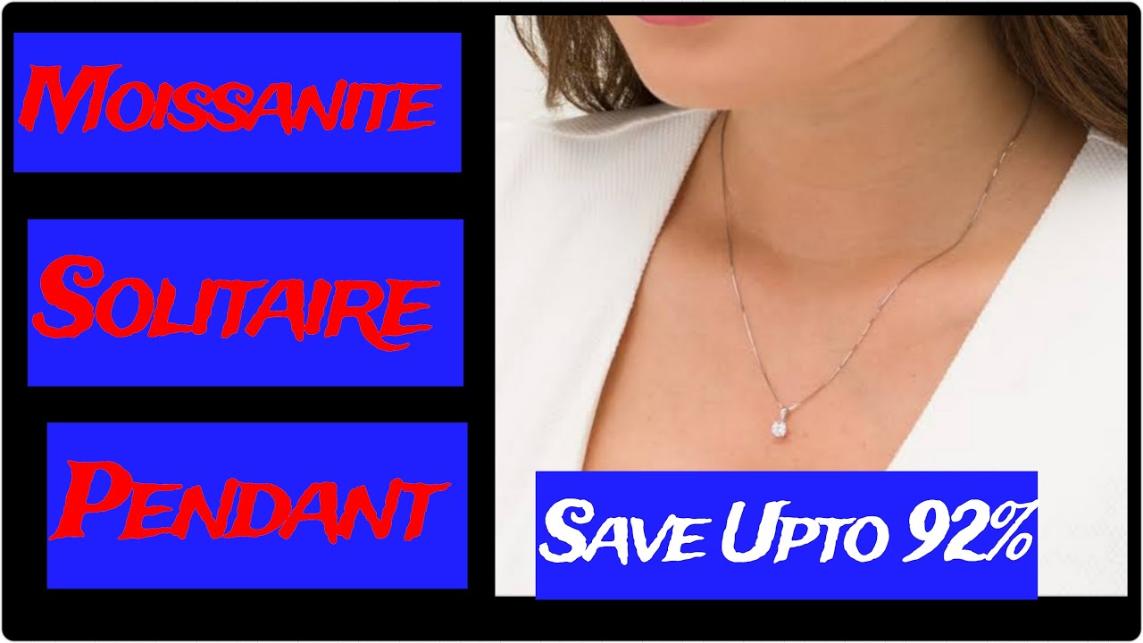 Elegant Moissanite Solitaire Pendant Design | Save Upto 92%