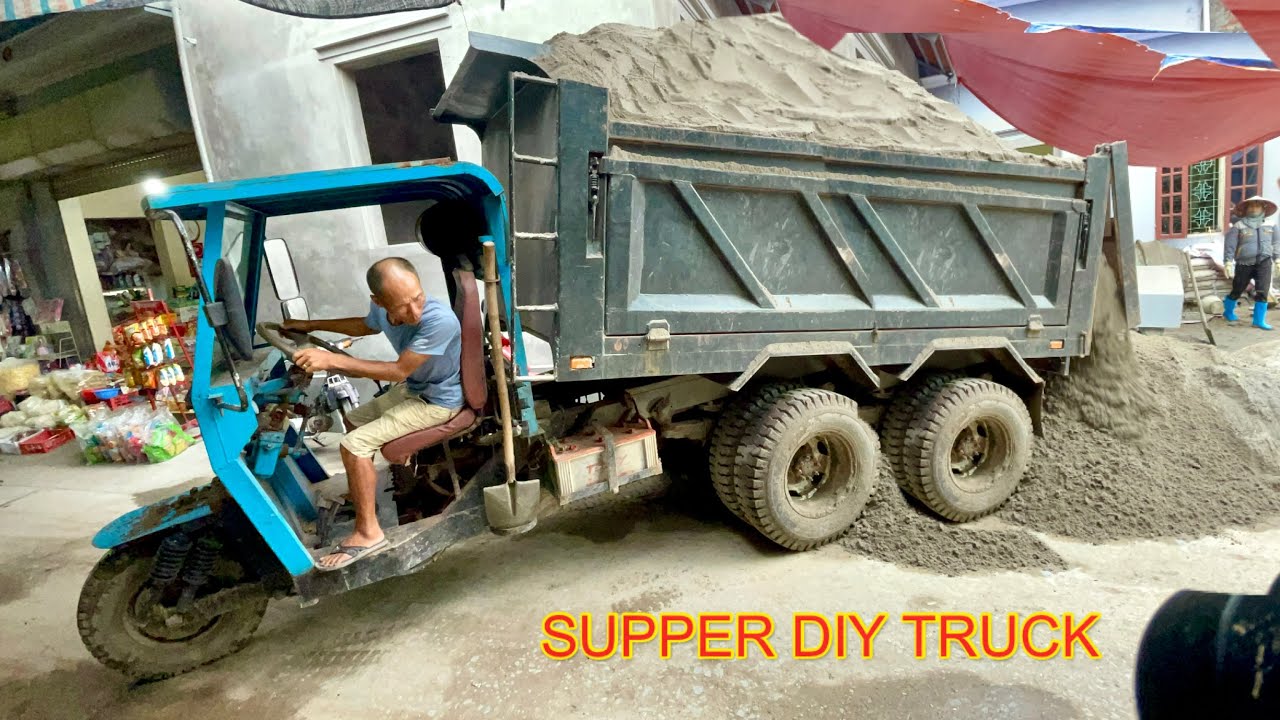 công nông siêu khủng chở cát cực khoẻ | Máy xúc DOOSAN XÚC CÁT | ôtô tải Hoa mai chở cát | excavator