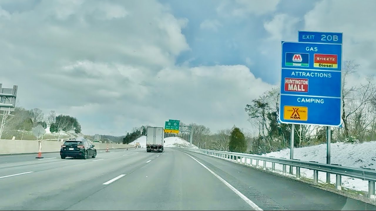 Driving to the mall Huntington West Virginia 