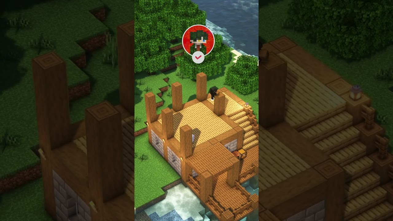 Minecraft Lakeside House 🏠#minecraft