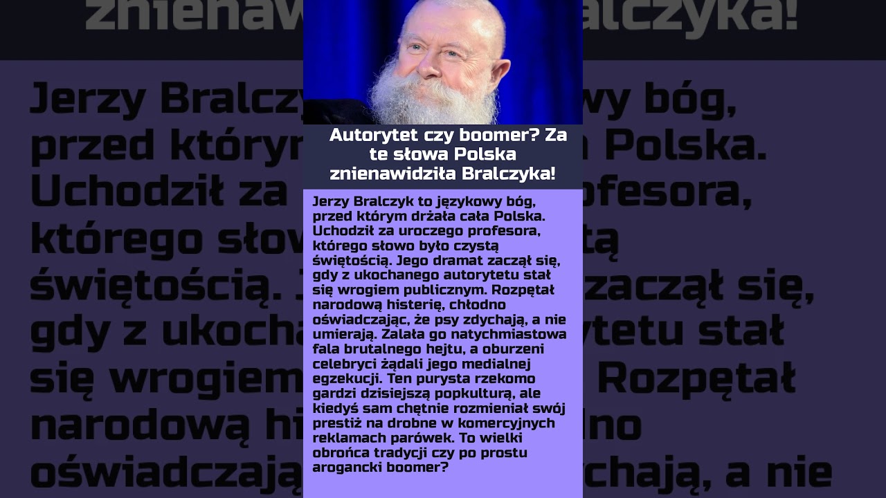 🚨 Autorytet czy boomer? Za te słowa Polska znienawidziła Bralczyka!