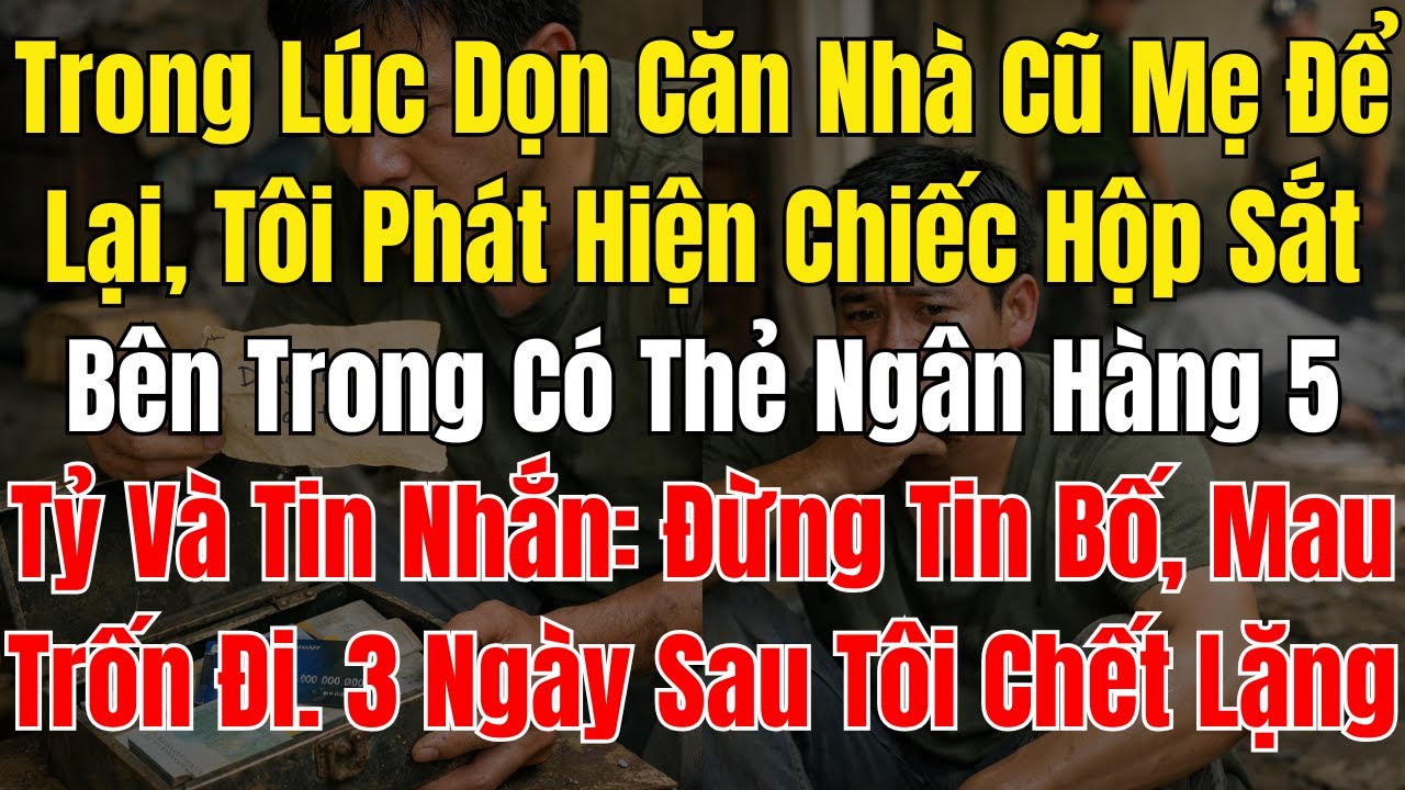 Trong Lúc Dọn Căn Nhà Cũ Mẹ Để Lại, Tôi Phát Hiện Chiếc Hộp Sắt, Bên Trong Có Thẻ Ngân Hàng 5 Tỷ Và