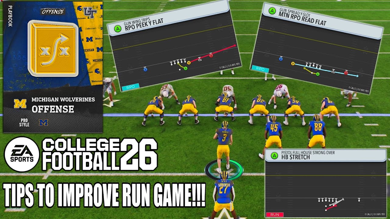 10 TIPS TO IMPROVE YOUR RUN GAME IN CFB 26!!!