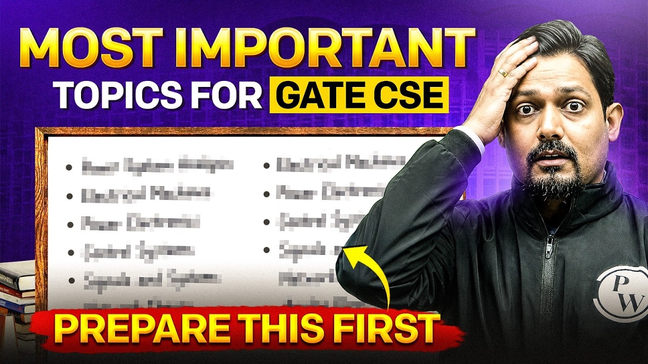 MOST IMPORTANT TOPICS FOR GATE CSE! 🤕