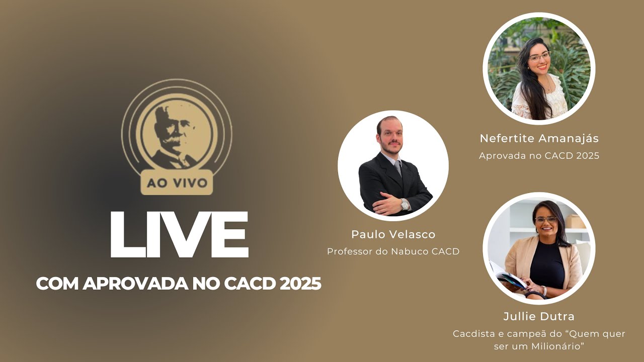 LIVE COM APROVADA NO CACD 2025: NEFERTITE AMANAJ&Aacute;S