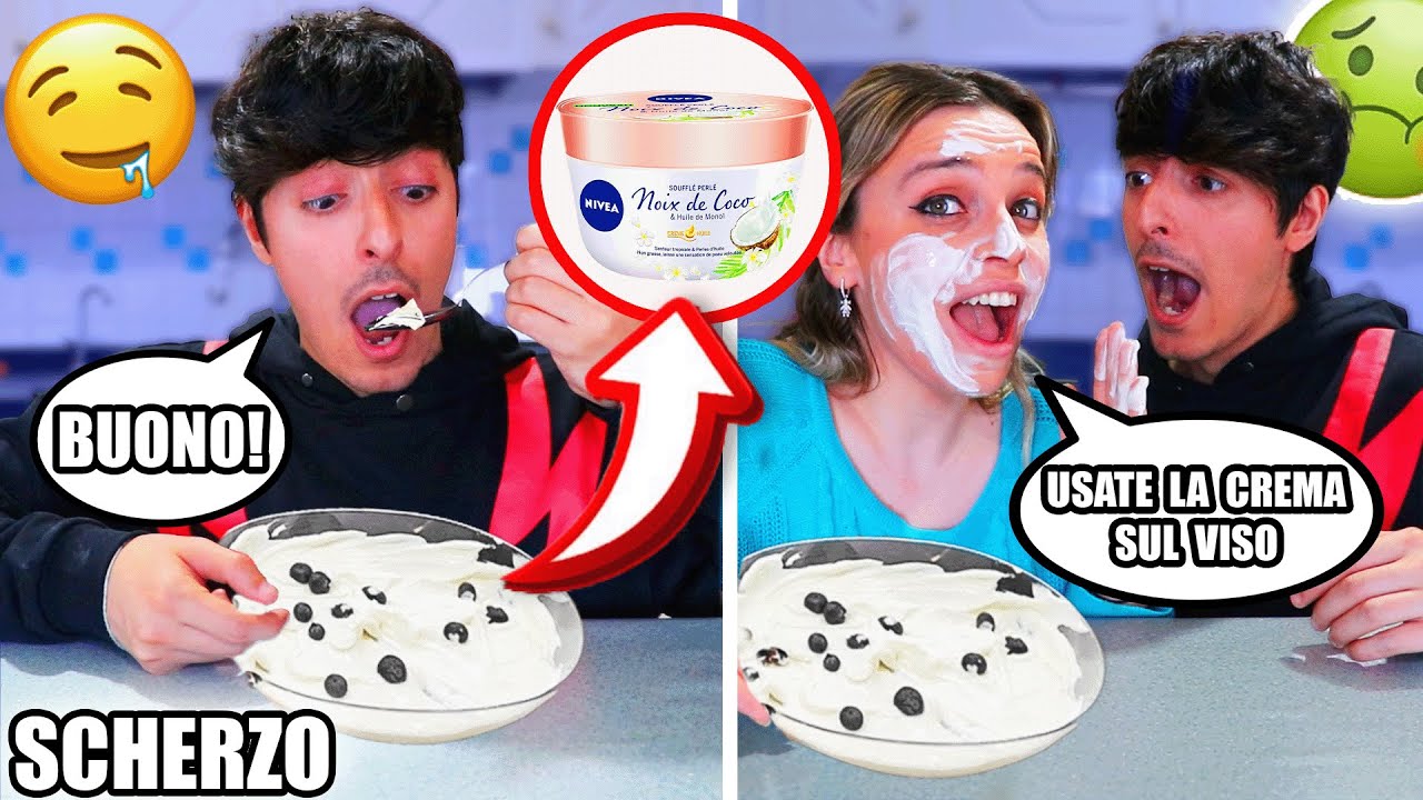 FINGE DI FARMI MANGIARE UNA CREMA PER IL VISO! -SCHERZO! *MI SONO AGITATO*