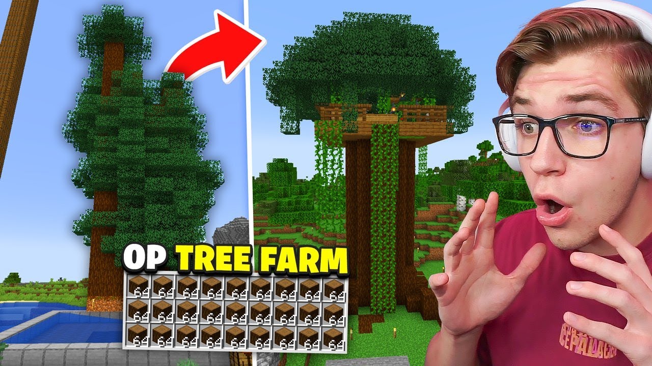 I Built The Most OVER POWERED Tree Farm in Minecraft! + New Shop (CloutCraft)
