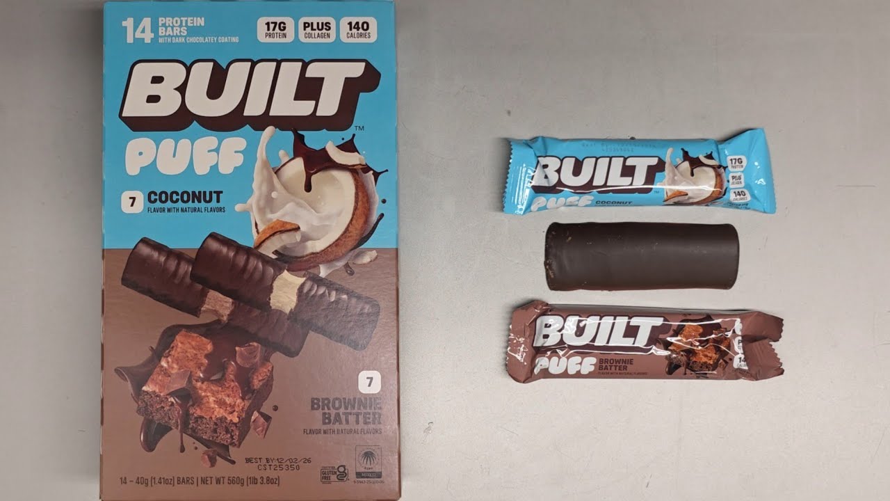 Costco Sale Item Review Built Puff Protein Bars Bar Coconut and Brownie Batter Flavor Taste Test