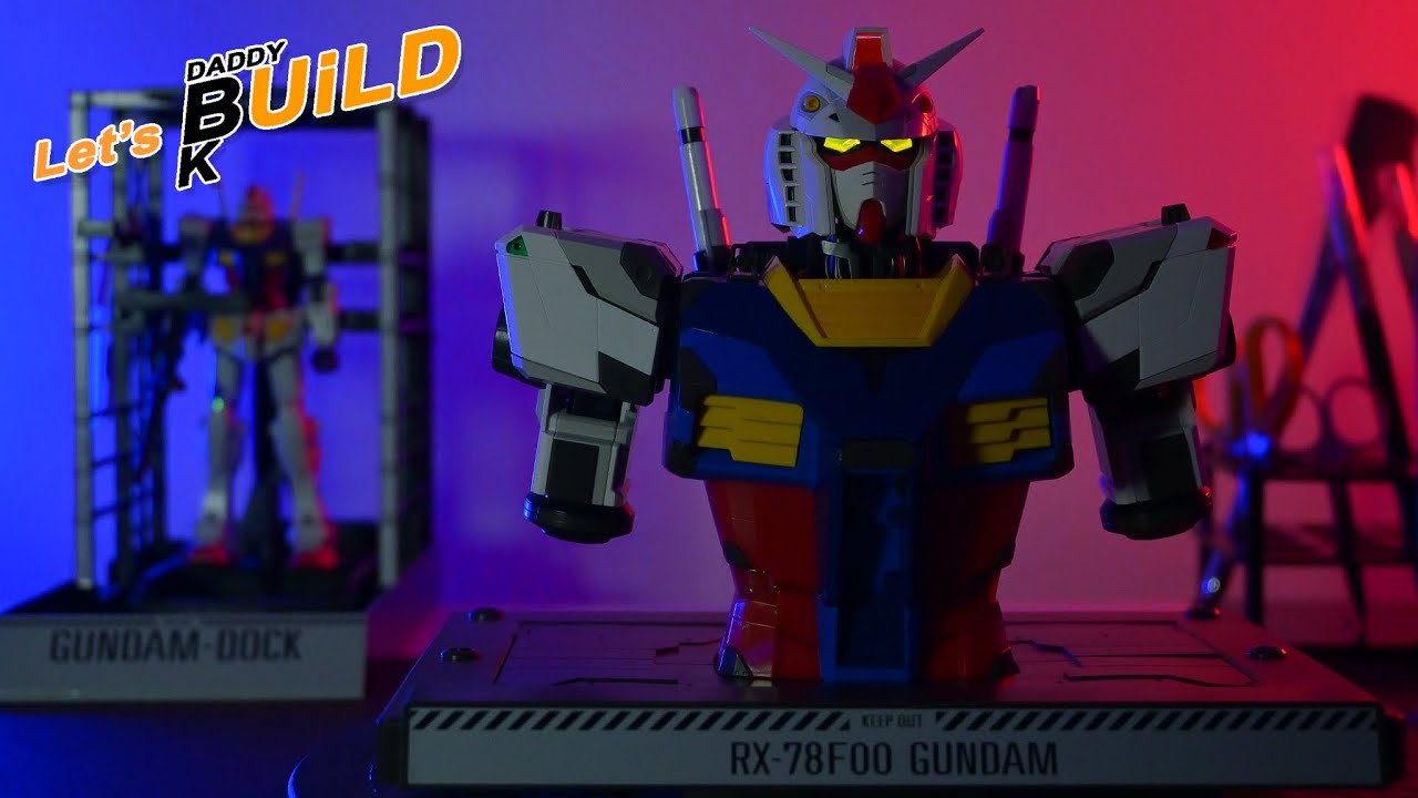1/48 RX-78F00 GUNDAM  Bust Model GUNDAM FACTORY YOKOHAMA with LED light Unit | ASMR Build