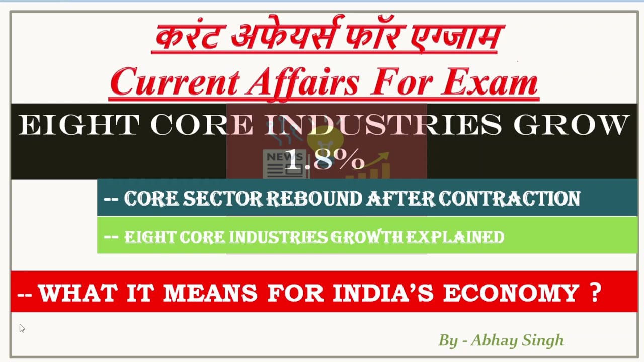 Eight Core Industries Show Modest Growth Explained