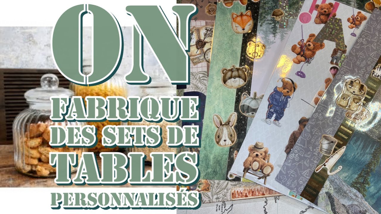 Scrapbooking, on fabrique des sets de table personnalis&eacute;s