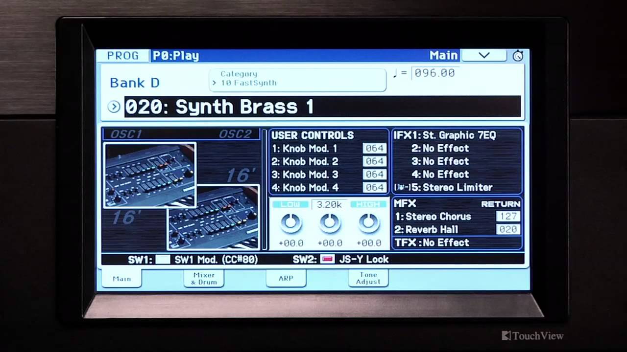 Korg Krome video manual - parte 2: Modo de programa.