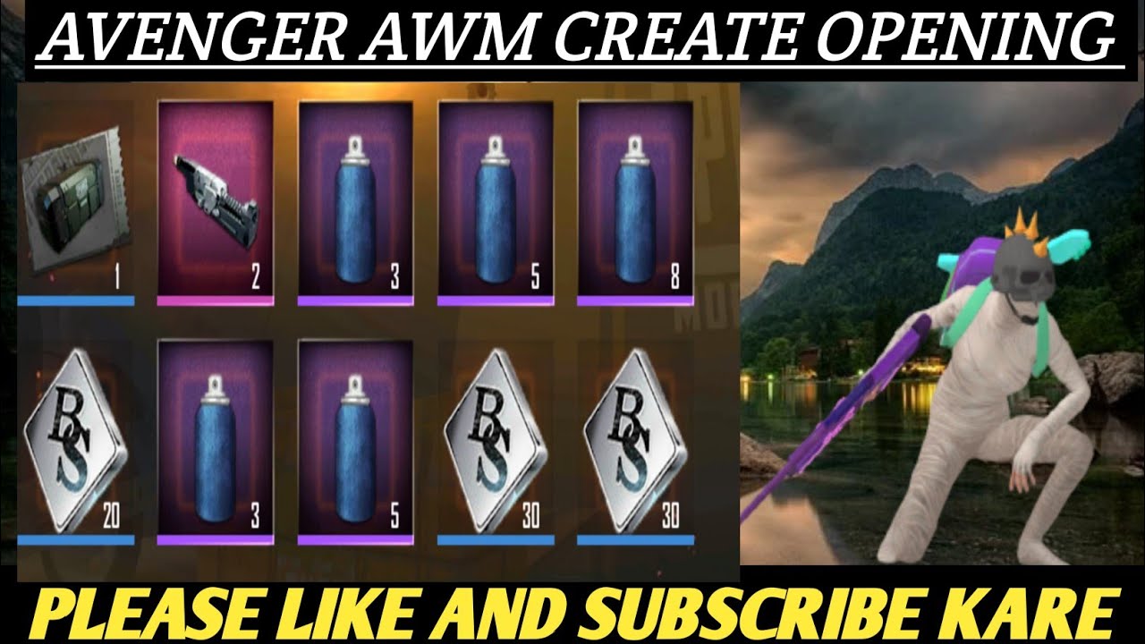 AVENGER AWM CREATE OPENING PUBG MOBILE LITE 3K BC SPEND#madgkyt