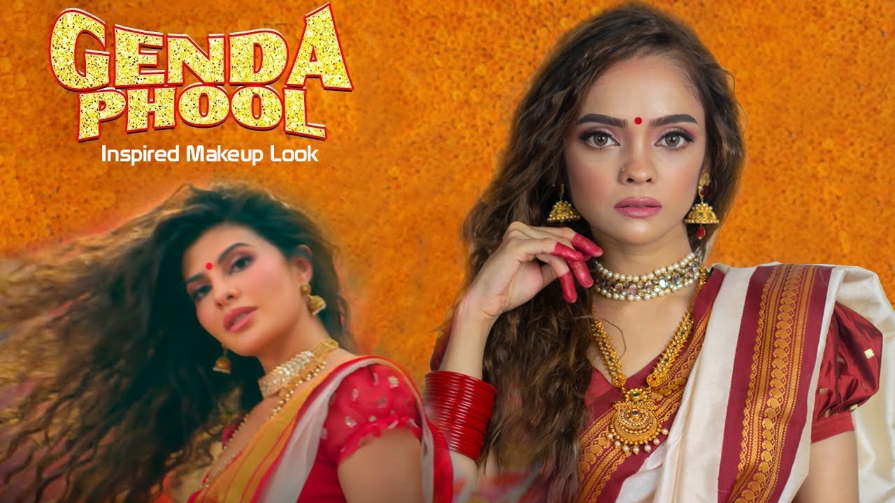 Jacqueline Fernandez Inspired Look (Hair & Makeup Tutorial) || Genda Phool || SADIA KHAN KASAS