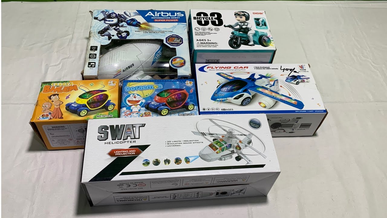NEW 2021TOY COLLECTION,TRANSFORMER AIRBUS,S.W.A.T HELICOPTER,FLYING CAR,CHHOTA BHEEM,DOREMON TOY,