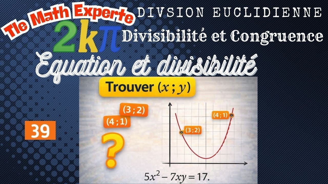39p92 Résoudre une équation à deux inconnues : trouver les couples (𝑥;𝑦) tel que 5x² − 7xy = 17