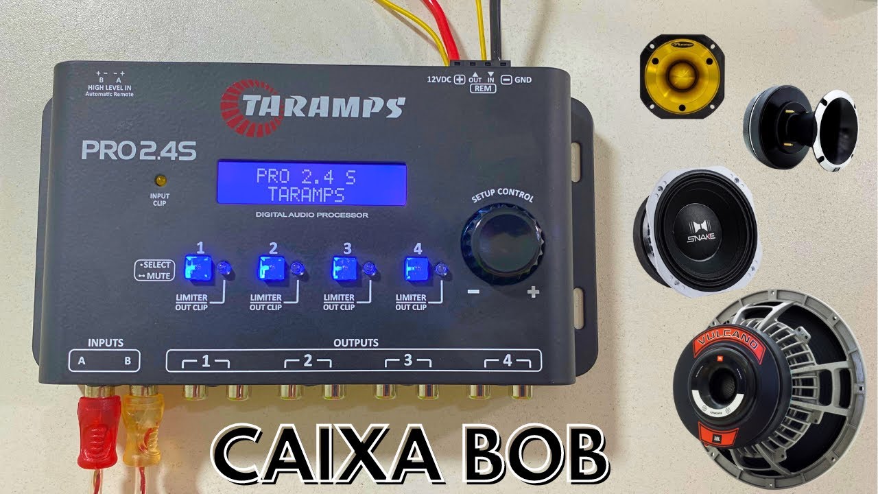 Cortes de Frequência para caixa trio 4 vias Taramps Pro 2.4S - Passo a Passo para iniciantes