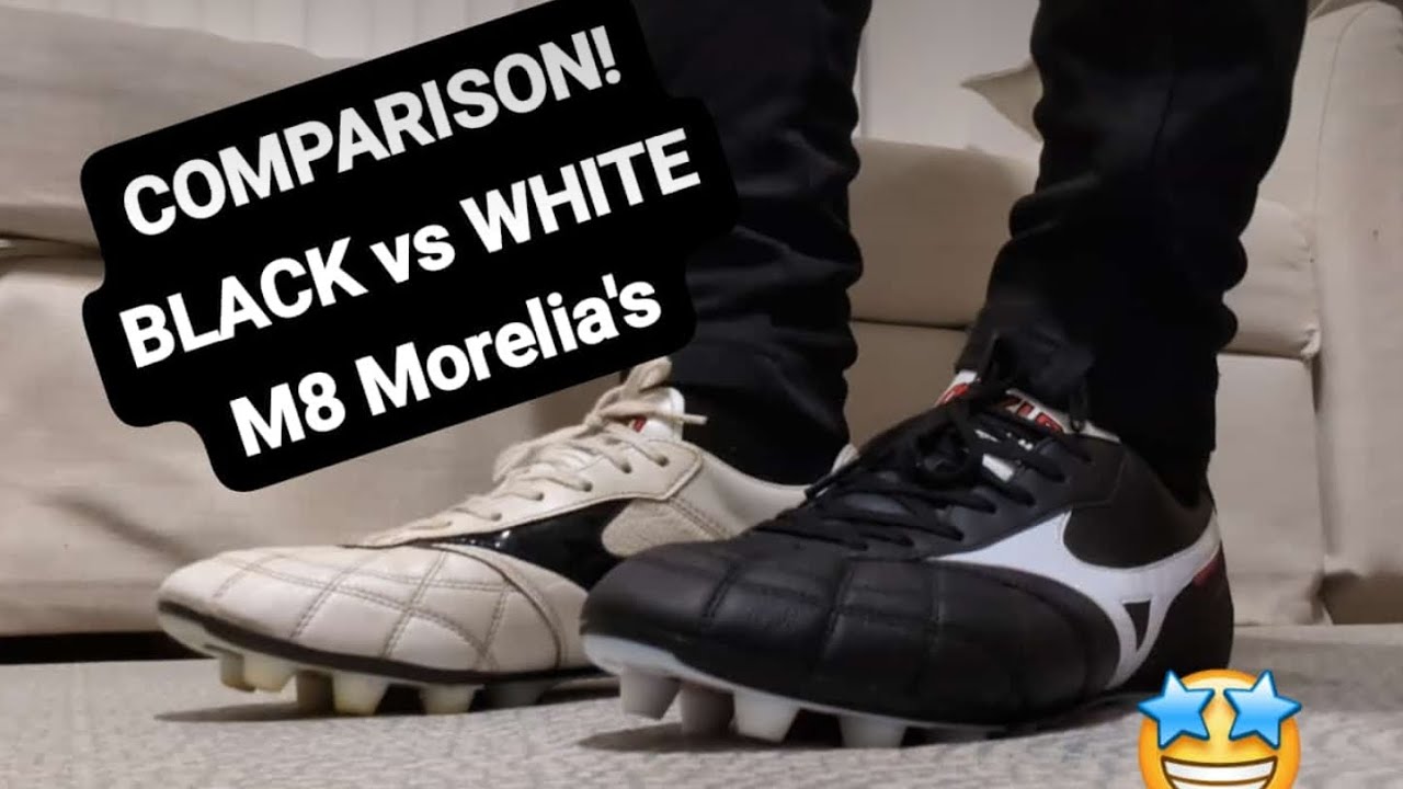 🇬🇧🇺🇸 NEW BOOTS ✨ Black M8 Mizuno Morelia 2 Japan Cross Stitch Version - Comparison with White one
