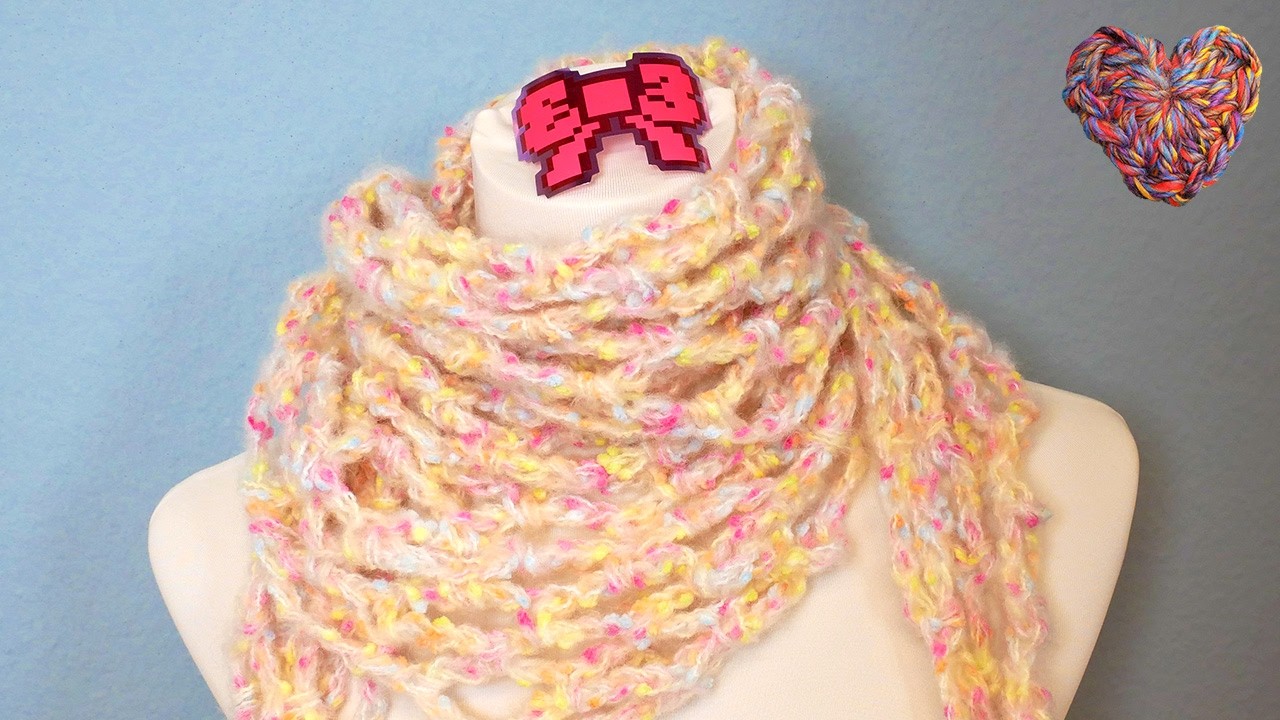 Häkeln | Dreieckstuch aus Luftmaschenketten | Super einfache Anleitung für Anfänger