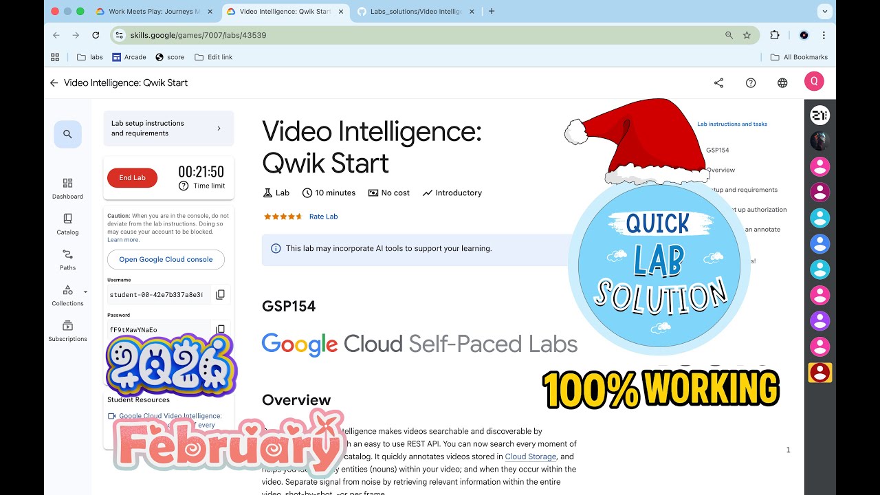 [2026] Video Intelligence: Qwik Start | #qwiklabs | #GSP154 | #arcade2026