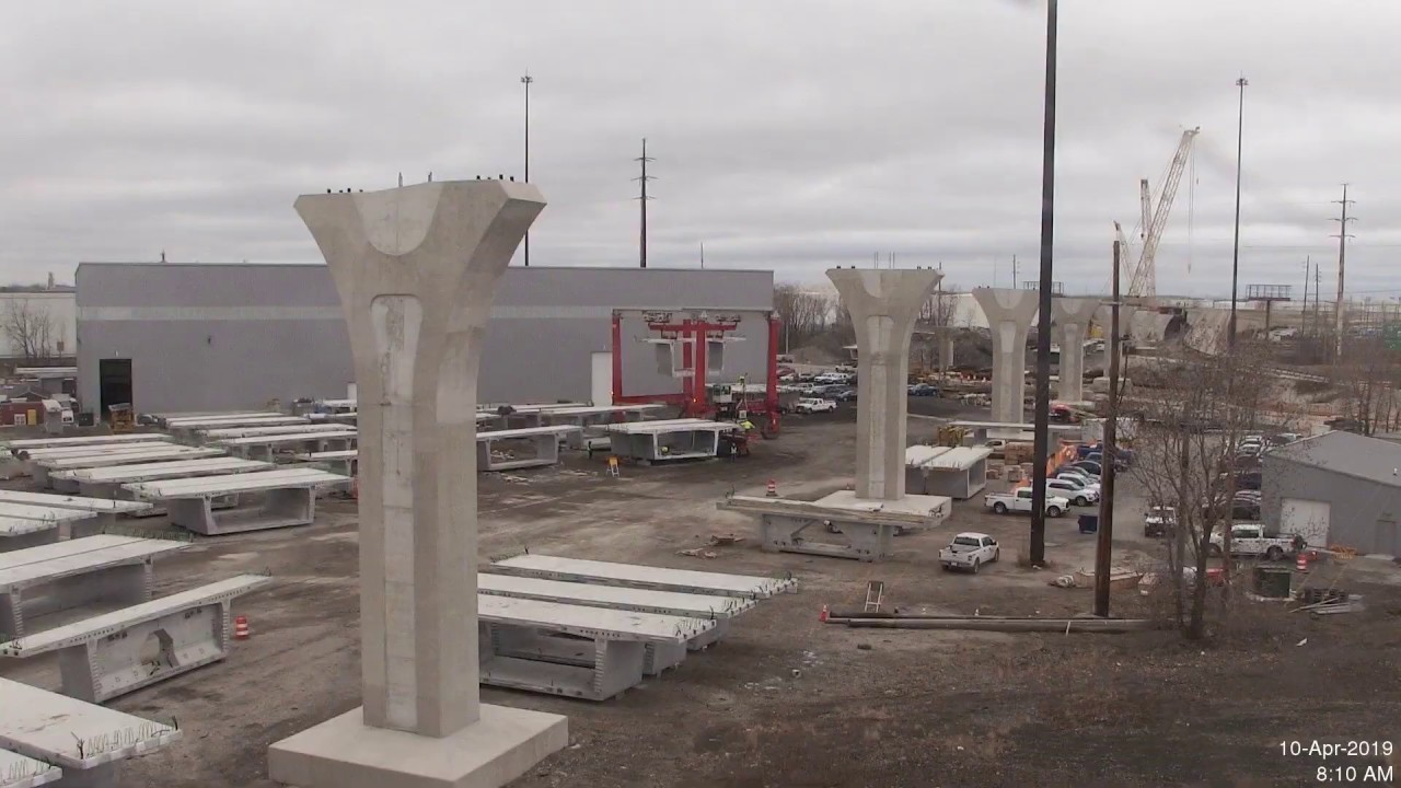 Cline Avenue Bridge - Construction Time Lapse