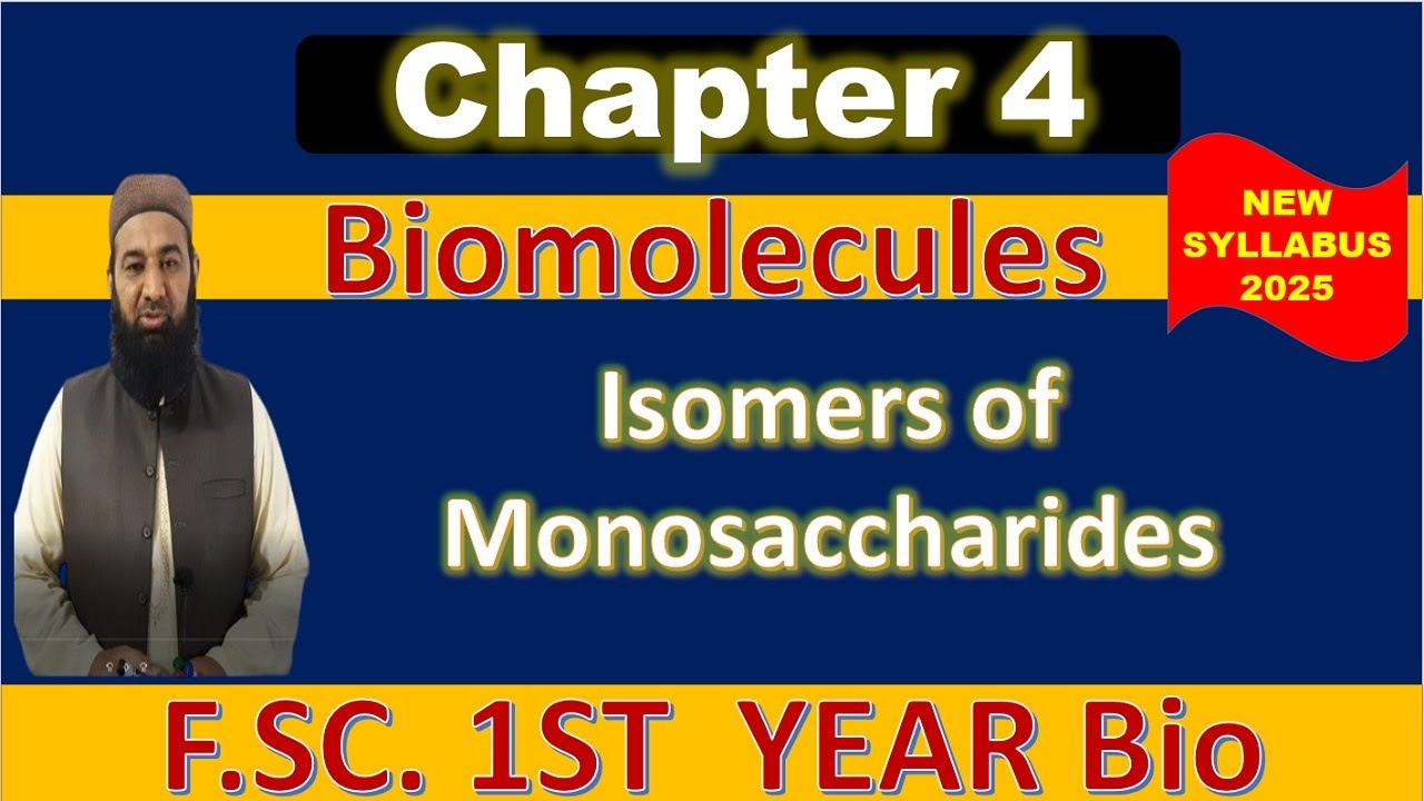 Isomers of Monosaccharides | Chapter 4 Biomolecules | 1st Year Biology New Book 2025 PTB