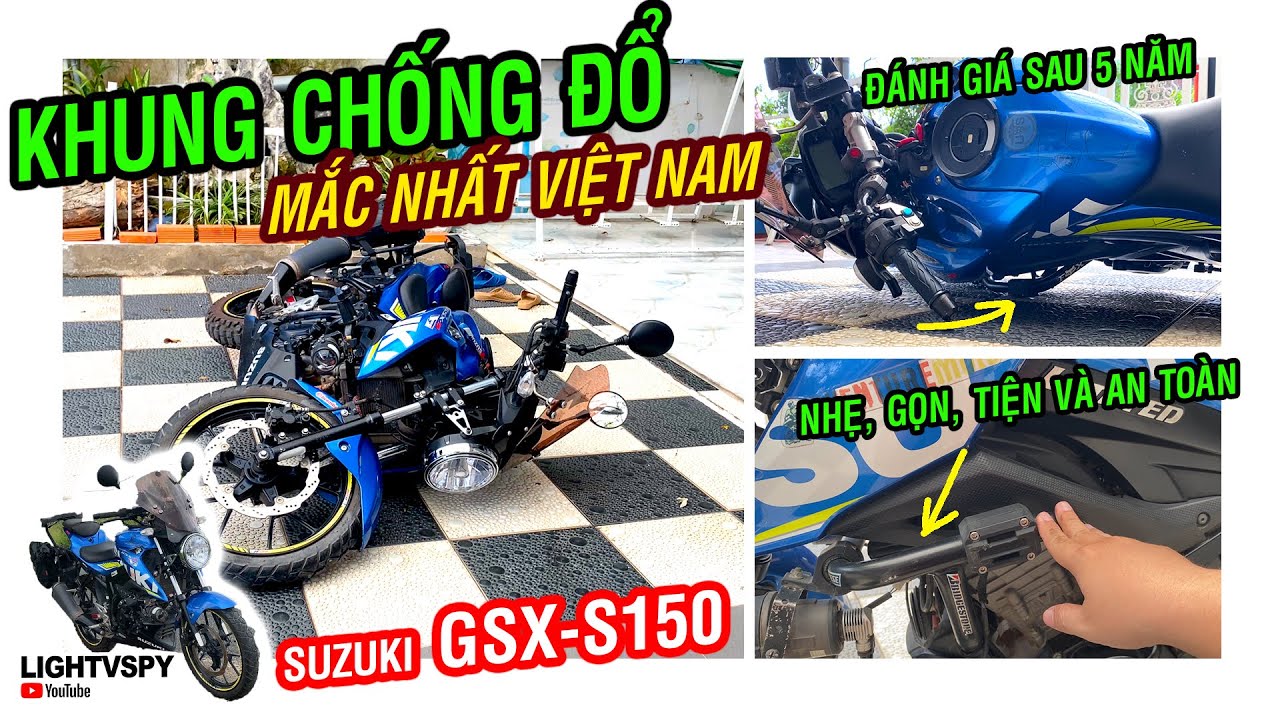 Suzuki GSX-S150 Đánh giá khung chống đổ mắc nhất Việt Nam 