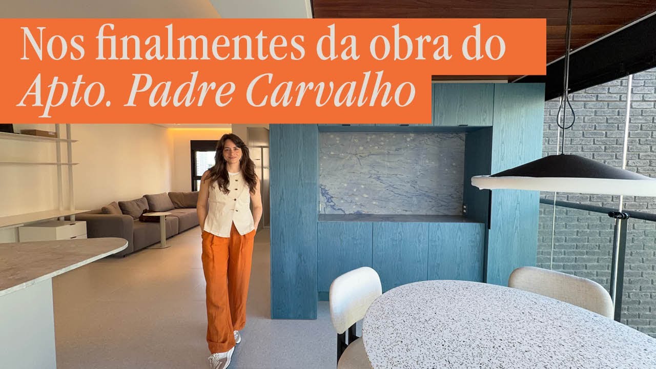 volume multifuncional azul em marcenaria - apto. 60 m².