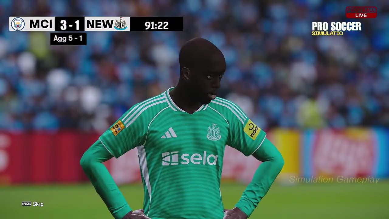 [LIVE] Man City vs Newcastle EFL Cup Semi-final 2026 Full Match - Video Game Simulation