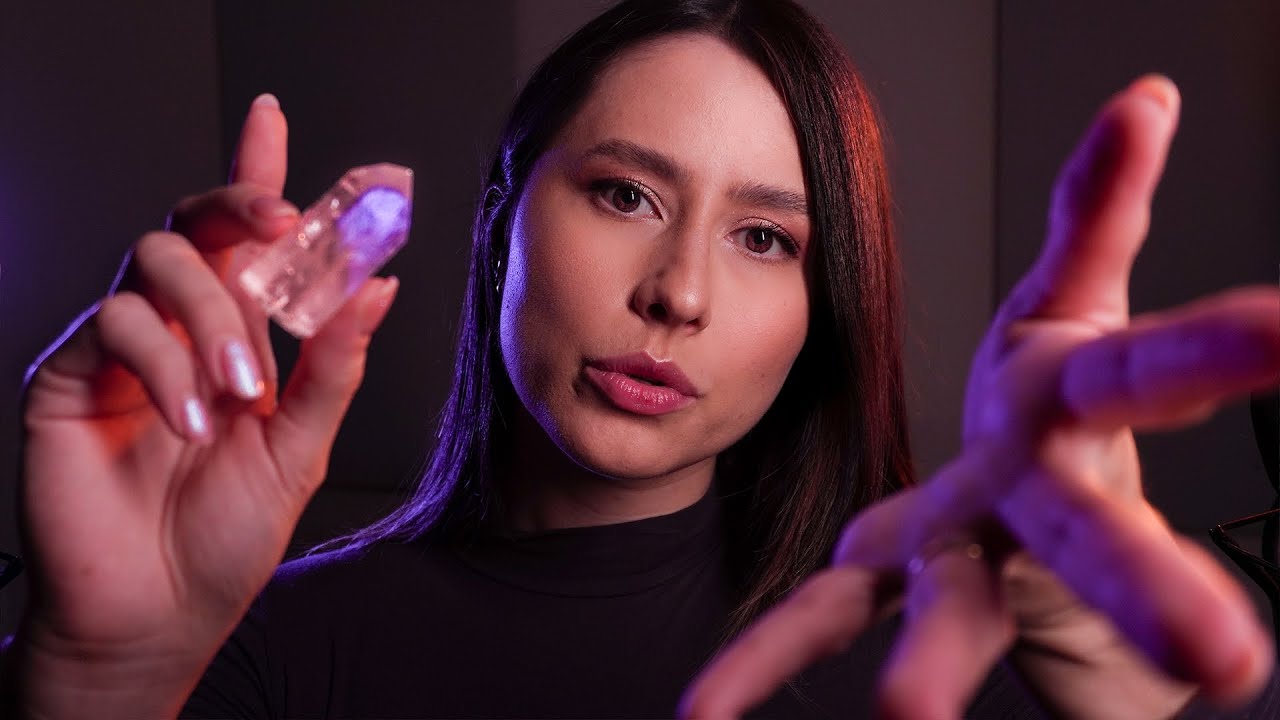 ASMR Plucking Negative Energies + Rain 🌧 Hand sounds, hand movements, spray, crystal, +