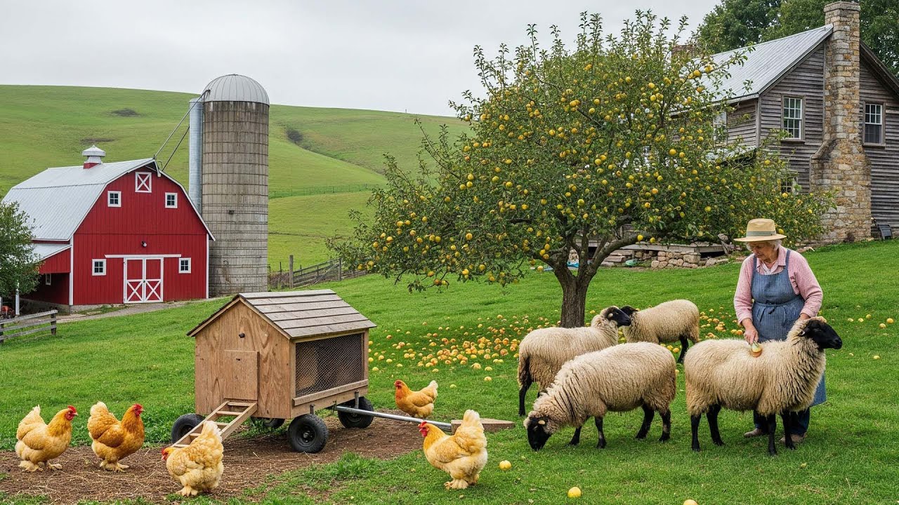 Peaceful Countryside Life in the USA – Harvesting, Feeding Animals, and Simple Farm Living