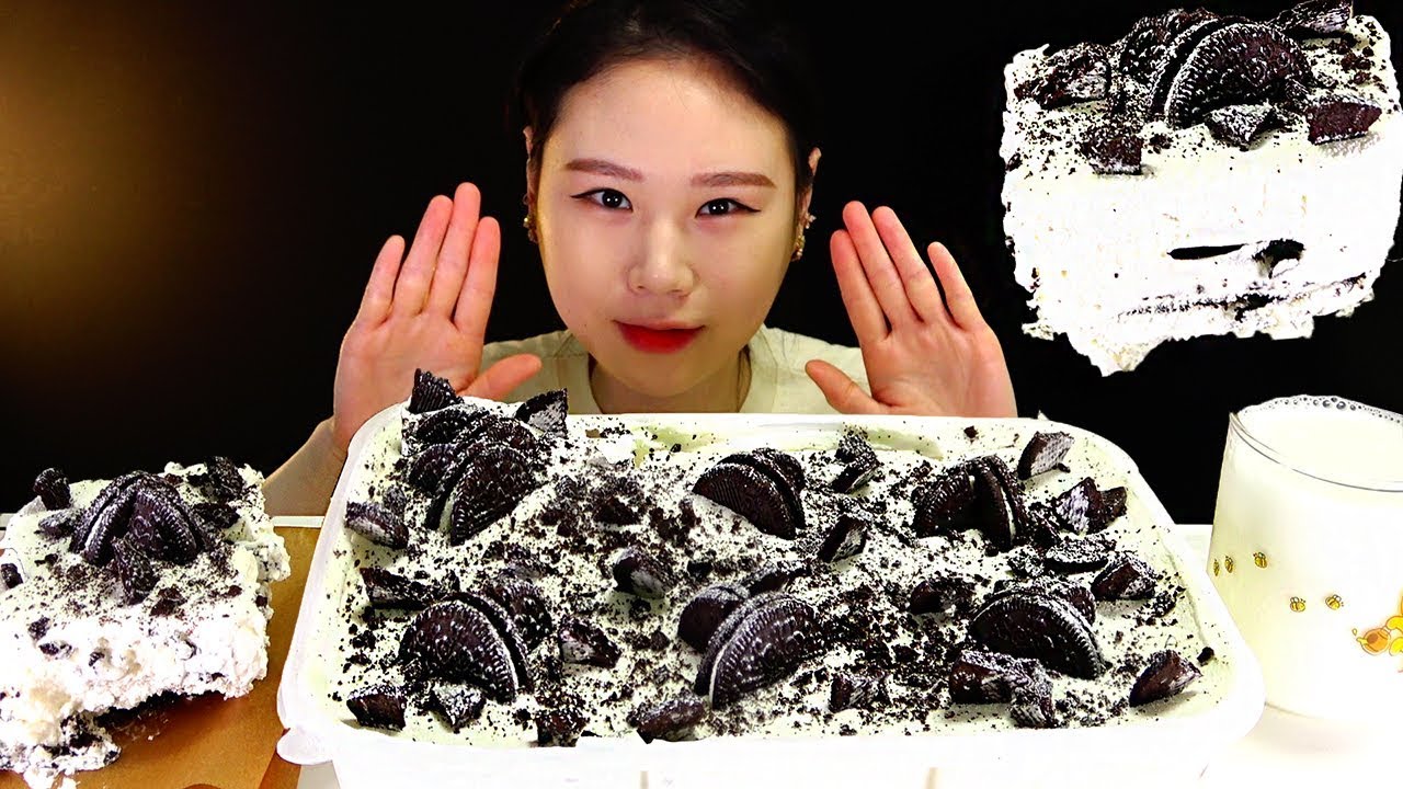 아이스박스케이크 케이크 먹방 MUKBANG