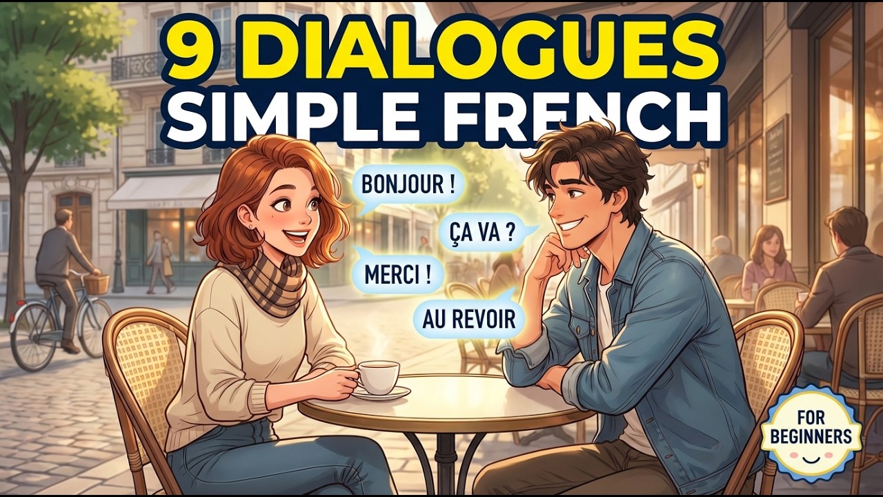 9 french conversation for a1 level  | French for Beginners | simple French dialogues