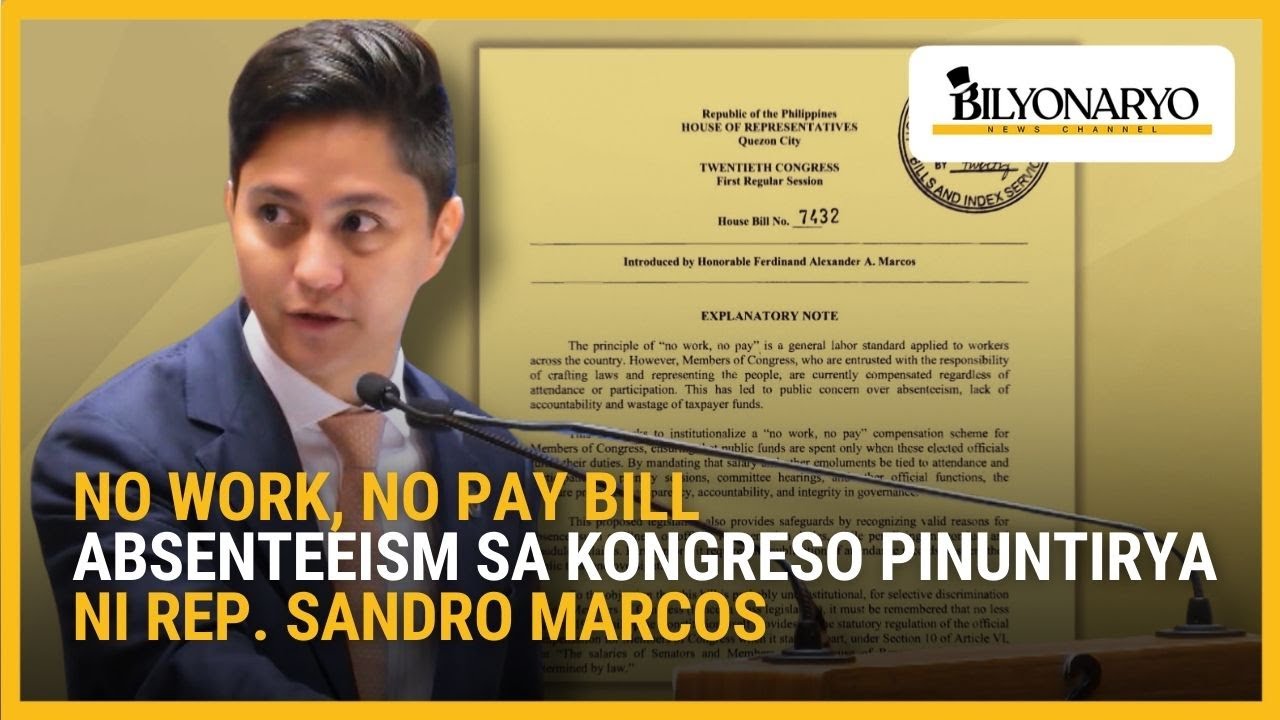 No work, no pay para sa mga kongresista, isinusulong ni Rep. Sandro Marcos  | Agenda