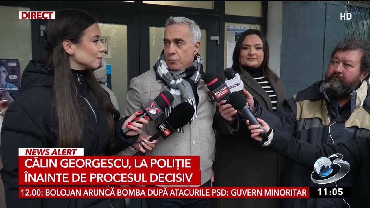 Călin Georgescu, la poliție înainte de procesul decisiv