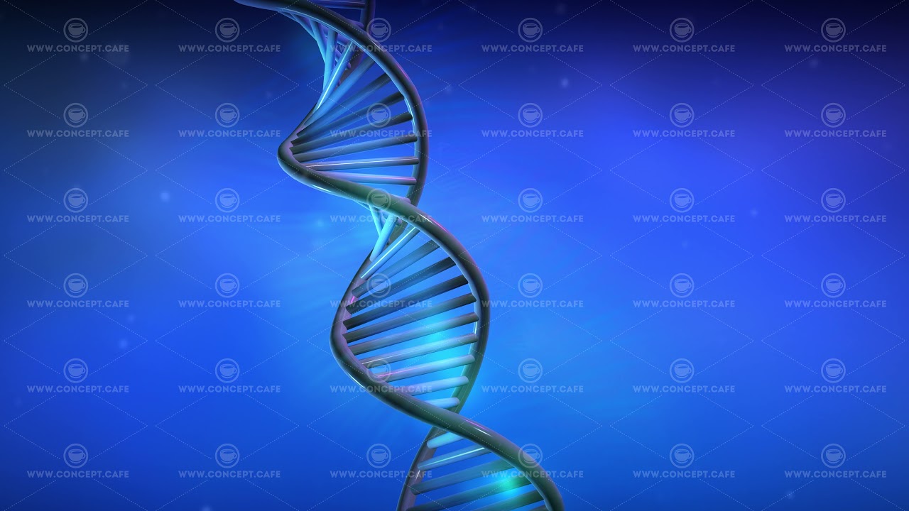 DNA double helix 3D model rotation video.
