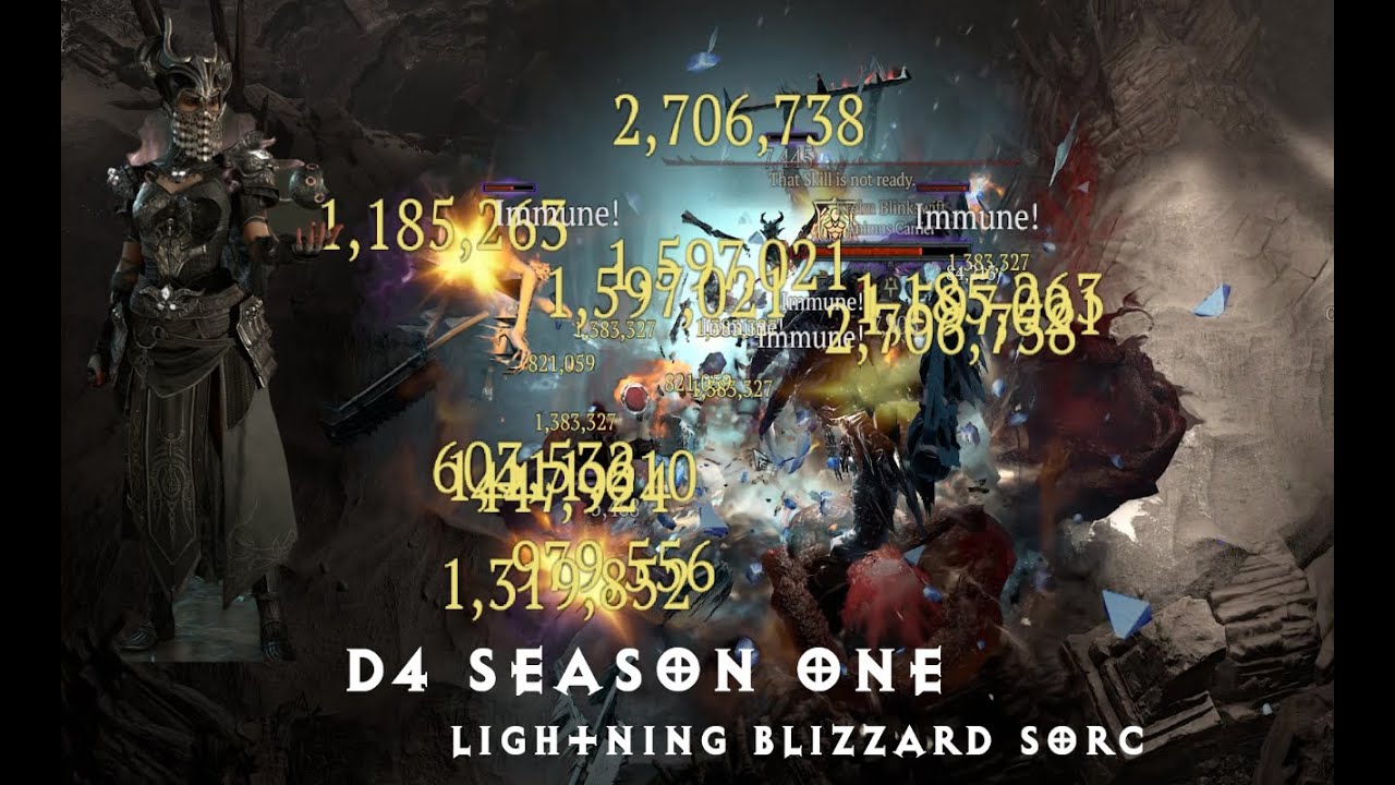 Diablo 4 Season One - Tank Lightning Blizzard Sorc Guide/T98 clear