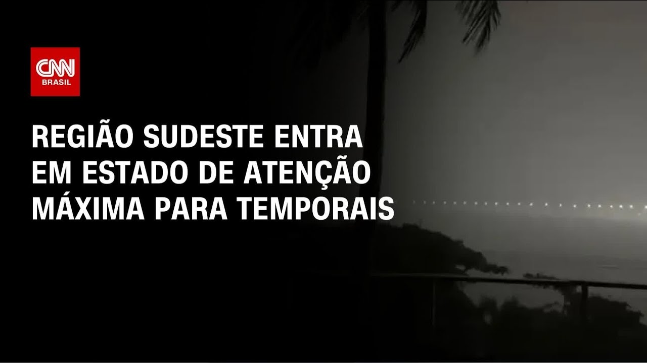 Previsão do tempo: Chuvas intensas deixam litoral da região Sudeste em perigo | CNN PRIME TIME