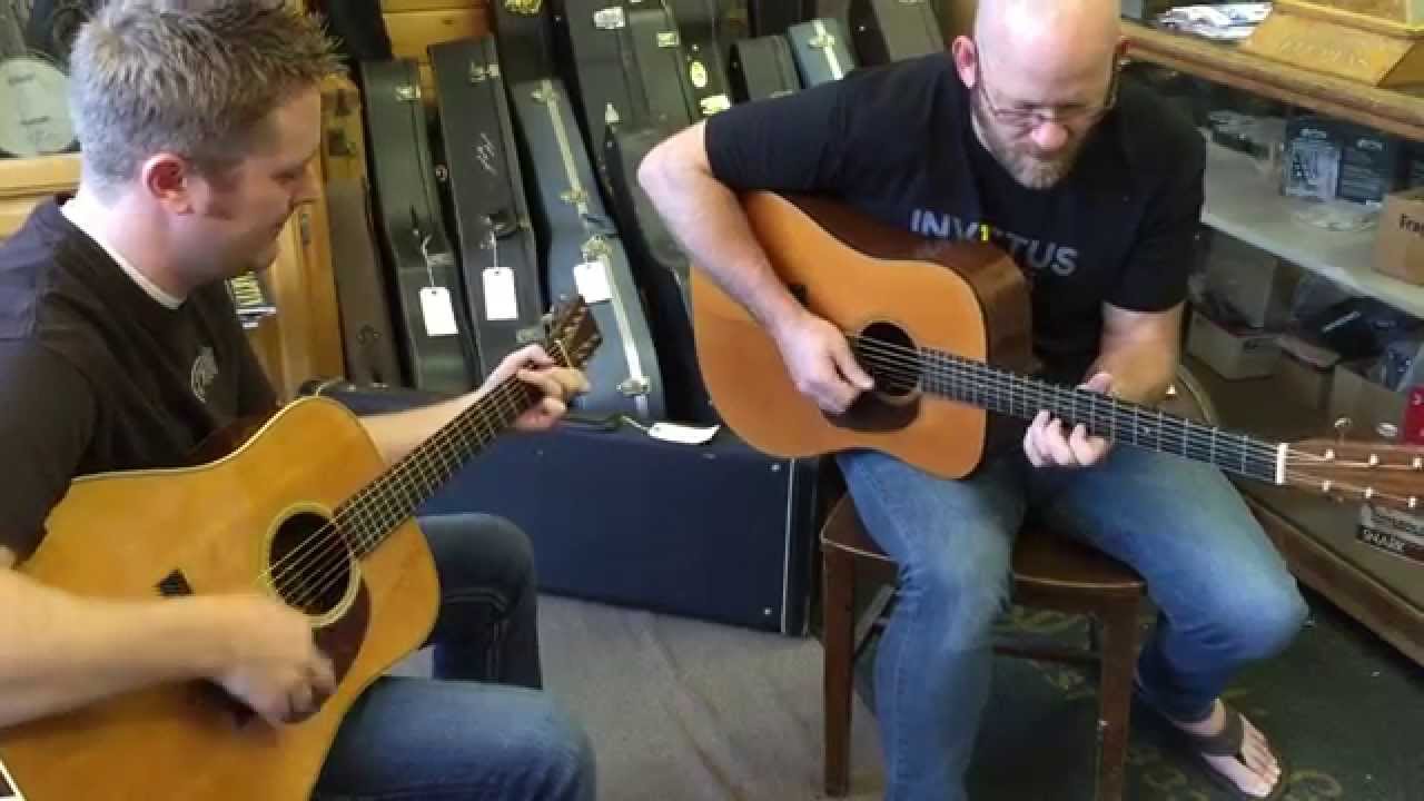 Jake Workman and Bob Minner with a 1945 D-28 and 1937 D-18