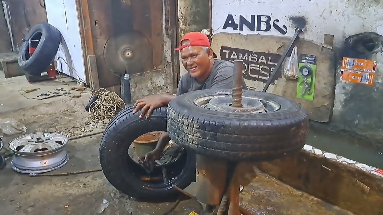 proses tambal ban press dalam ban michelin agilis r14 185 #granmaxmodifikasi