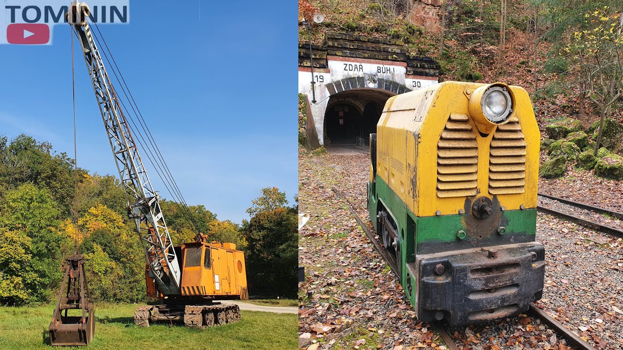 Historic mine machines | Solvayovy lomy 2022 ⚒ Lanový bagr  | Důlní vlaky při ukončení sezony
