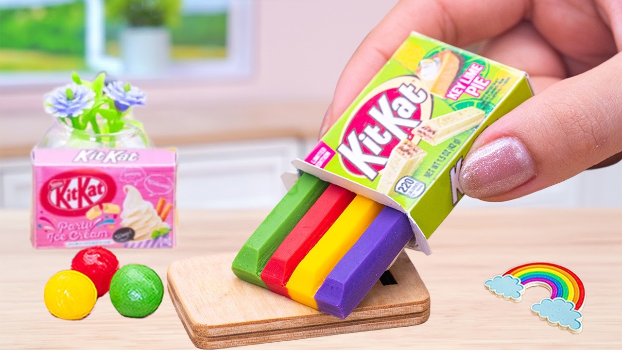Восхитительный торт KitKat 🌈 Увлекательный мини-торт «Радуга» с шоколадной глазурью от 1000+ Yumm...