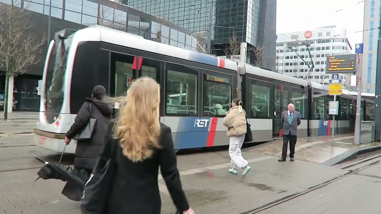 Rotterdam Trams At Centraal Station 22 March 2023